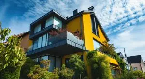 yellow painted house